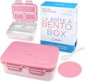 Stainless Steel Bento Box Lunch Container for Kids Adults with Removable Tray, Leakproof Silicone Seals, BPA Free 26 oz/790 mL (Pink)