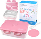 Stainless Steel Bento Box Lunch Container for Kids Adults with Removable Tray, Leakproof Silicone Seals, BPA Free 26 oz/790 mL (Pink)