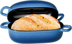Dutch Oven for Bread Baking - 2.5QT Bread Pans for Homemade Bread Cast Iron Bread Pan Dutch Oven Loaf Pan with Lid and Loop Handles for Homemade Breadmaking