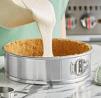 Soro Essentials- 10'' x 3'' Deep Aluminum Round Spring Form Pan- Leak Proof Cheesecake Pan Spring Form Pans with Removable Bottom and Quick Release Latch for Baking Cheesecake Cakes