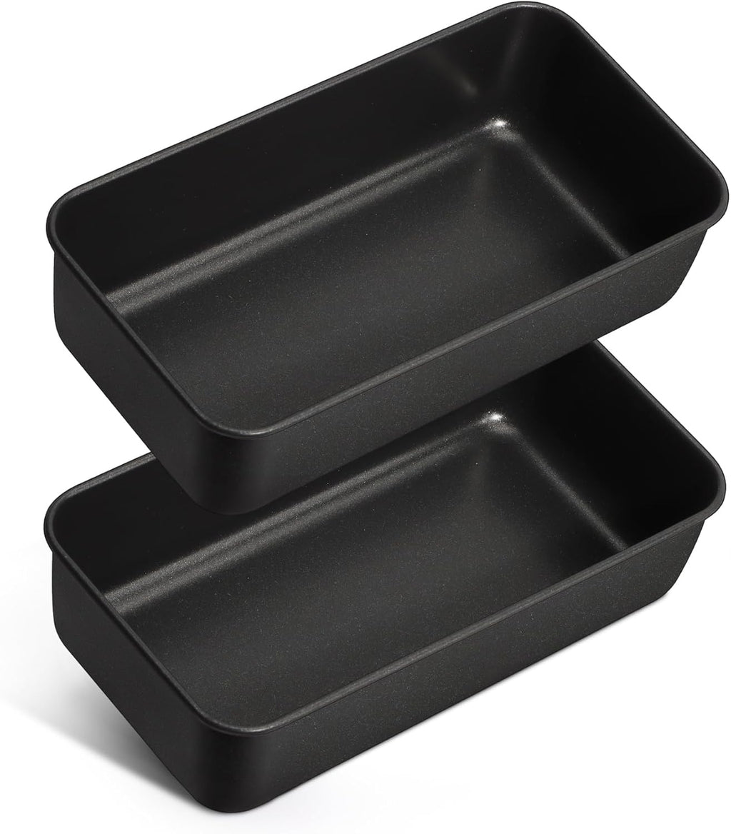 LIANYU 2 Pack Bread Loaf Pan for Baking, 9×5 Inch Nonstick Stainless Steel Bread Baking Loaf Pan, Meatloaf Tin for Homemade Banana Sourdough, Dishwasher Safe