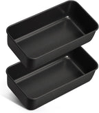 LIANYU 2 Pack Bread Loaf Pan for Baking, 9×5 Inch Nonstick Stainless Steel Bread Baking Loaf Pan, Meatloaf Tin for Homemade Banana Sourdough, Dishwasher Safe
