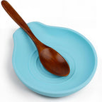 Spoon Rest for Stove Top, Set of 2 Silicone Spoon Rest for Kitchen Countertop, Heat-Resistant Utensil Rest for Spatula, Tongs or Spoon (1, 1 PCS - Blue)