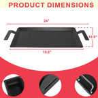 Universal Carbon Steel Griddle for Gas Grill, Griddle Pan for Stove Top, Versatile Stovetop Oven, Induction Cooktop, Flat Top Plate for Charbroil Etc. All Gas & Charcoal Grill 24" x 10"