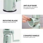 ZHANG XIAO QUAN SINCE 1628 5-in-1 Interchangeable Blades Rotary Cheese Grater Hand Crank, Cheese Shredder Mandoline Vegetable Julienne Slicer Cutter Nut Chopper with Anti-Slip Base, Blade Storage