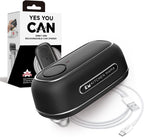 Kitchen Mama Orbit One Rechargeable Electric Can Opener: Hands-free, USB-C Charging, Automatic Stop, Smooth Edge, Safety, Blade for Large Cans, Heavy Duty, Soda and Pop Can, with Storage Box (Black)