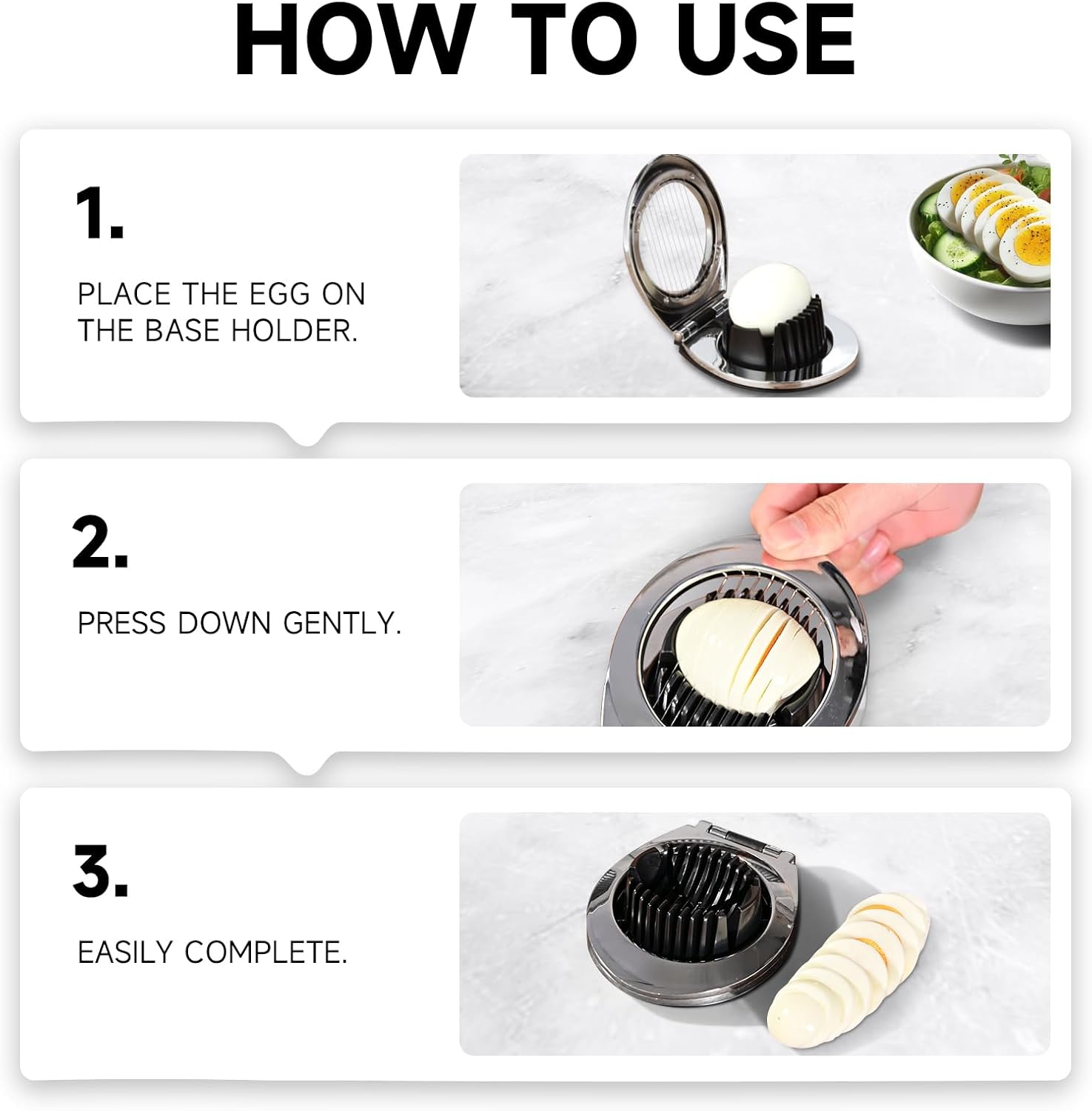 Egg Slicer for Hard Boiled Eggs,Egg Cutter,Strawberry Slicer,Heavy Duty Aluminium Tomato Slicer,Stainless Steel Wire Multipurpose, Dicer for Soft Fruit Mushroom,Suitable for Home, Picnics