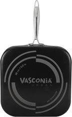 Vasconia Urban 11" Square Nonstick Griddle Pan - Home and Commercial Kitchen Cookware, Dishwasher and Oven Safe Up to 475°F - Made in Mexico Aluminum Griddle Pan for Stove Top with Fast-Cooling Handle