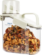 Cereal Containers Storage with Pour Spout Airtight Food Storage Containers with Lid Air Tight Cereal Dispenser Sealed Kitchen Canisters for Nuts Flour Sugar Beans Dry Food, Bpa Free 1.6L