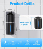Automatic Soap Dispenser,Touchless Hand Wall Mount Rechargeable 3 Gear Adjustable Electric Soap Dispenser 350ml with Infrared Motion Sensor for Bathroom,Kitchen,Office, Black