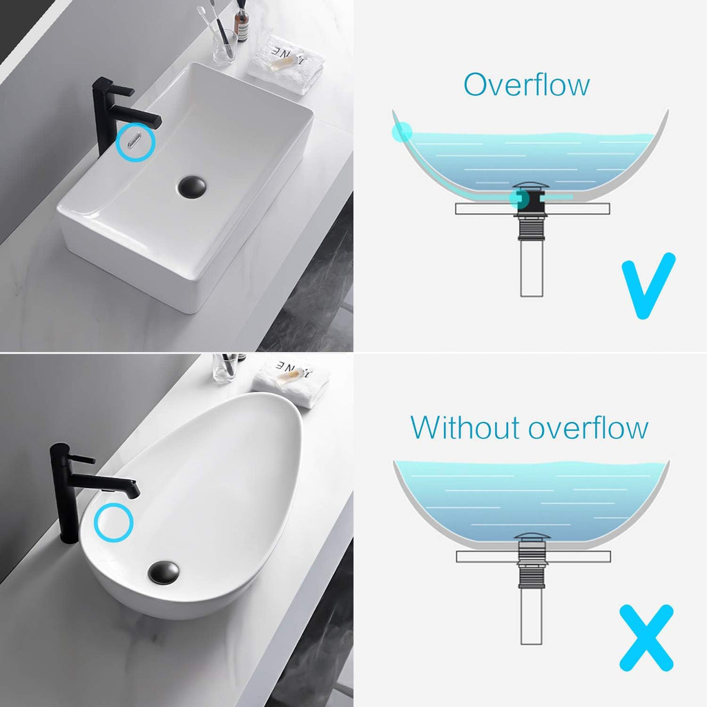 KAIYING Pop Up Drain, Bathroom Sink Drain Stopper with Overflow, Vessel Sink Drain Assembly with Detachable Basket Stopper, Anti-Explosion and Anti-Clogging Drain Strainer (Matte Black)