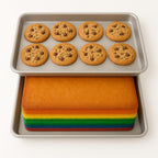 Baking Sheet Pan 9x13 Non Toxic Baking sheets for Oven in Rust Free Best cookie sheets for baking, Warp Resistant, Food Grade Aluminum, Versatile, Easy Cleanup - Quarter Sheet Pan Pack Of 2