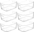 Clear Extra Large Plastic Storage Bins, Pantry Organizers and Storage Containers Fridge Organizer Bins for Organizing Home, Kitchen Organization. Bathroom, Refrigerator, Freezer, Laundry Room