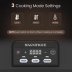 4 Quart Casserole Programmable Slow Cooker with Ceramic Baking Dish - Perfect Kitchen Small Appliance for Family Dinners, Oven Safe and Durable Bakeware for Lasagna, Roasts