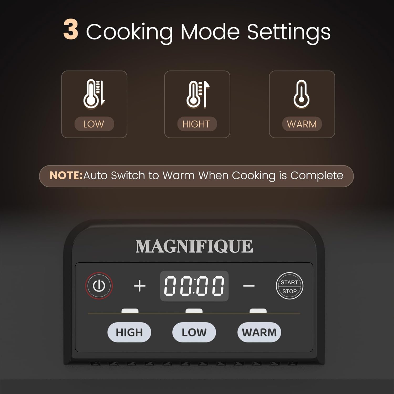 4 Quart Casserole Programmable Slow Cooker with Ceramic Baking Dish - Perfect Kitchen Small Appliance for Family Dinners, Oven Safe and Durable Bakeware for Lasagna, Roasts