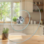 31'' Glass Lazy Susan Turntable Dining Table, 360 ° Round Dinner Plate Rotating Tray Transparent Dinner Plate, Silent and Smooth Rotation of The Dinner Plate (31inch/80cm)