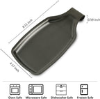 Kitchen Spoon Rest for Stove Top, Stainless Steel Utensil Spoon Holder, Black Spoon Rest, Brushed Finish, Dishwasher Safe - Stove Spoon Holder for Spatula, Spoons, Tongs, Ladles - Black