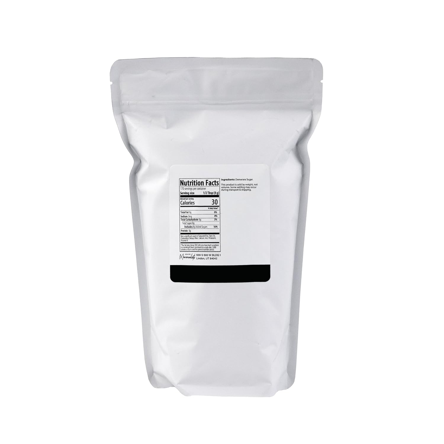 Minimalist Demerara Sugar, Perfect for Baking and Sweetening Beverages (3 Pound)