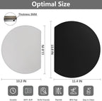 ZVP Thick Silicone TPU Cutting Board Mats for Kitchen, Flexible Rubber Cutting Boards, Anti-Slip Cutting Mats, Semicircle Chopping Board, BPA Free Dishwasher Safe, 2 Pieces