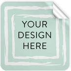 100 Custom Vinyl Stickers - Upload Your own Image, Text, Design, Logo - Personalized Logo Labels for Handmade, Packaging, Bottle, Jars, Candle, Brand Stickers (Mint, 1.5x1.5 Square)
