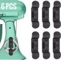 6PCS Cord Organizer for Appliances, Upgraded Kitchen Appliance Cord Wrap, Cord Holder Stick on Pressure Cooker, Coffee Maker, Air Fryer and Blender(6 Black)