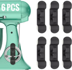 6PCS Cord Organizer for Appliances, Upgraded Kitchen Appliance Cord Wrap, Cord Holder Stick on Pressure Cooker, Coffee Maker, Air Fryer and Blender(6 Black)