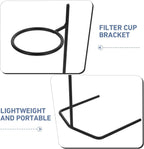Housoutil Stainless Steel Coffee Dripper Stand Stand Coffee Station Filter Holder Maker Stainless Steel Rack - Black