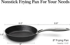 imarku Frying Pan Non Stick, 8inch Small Egg Pan, Induction Compatible Skillet, Omelette Pans with Stainless Steel Handle, Dishwasher Safe, Gifts for Men and Women