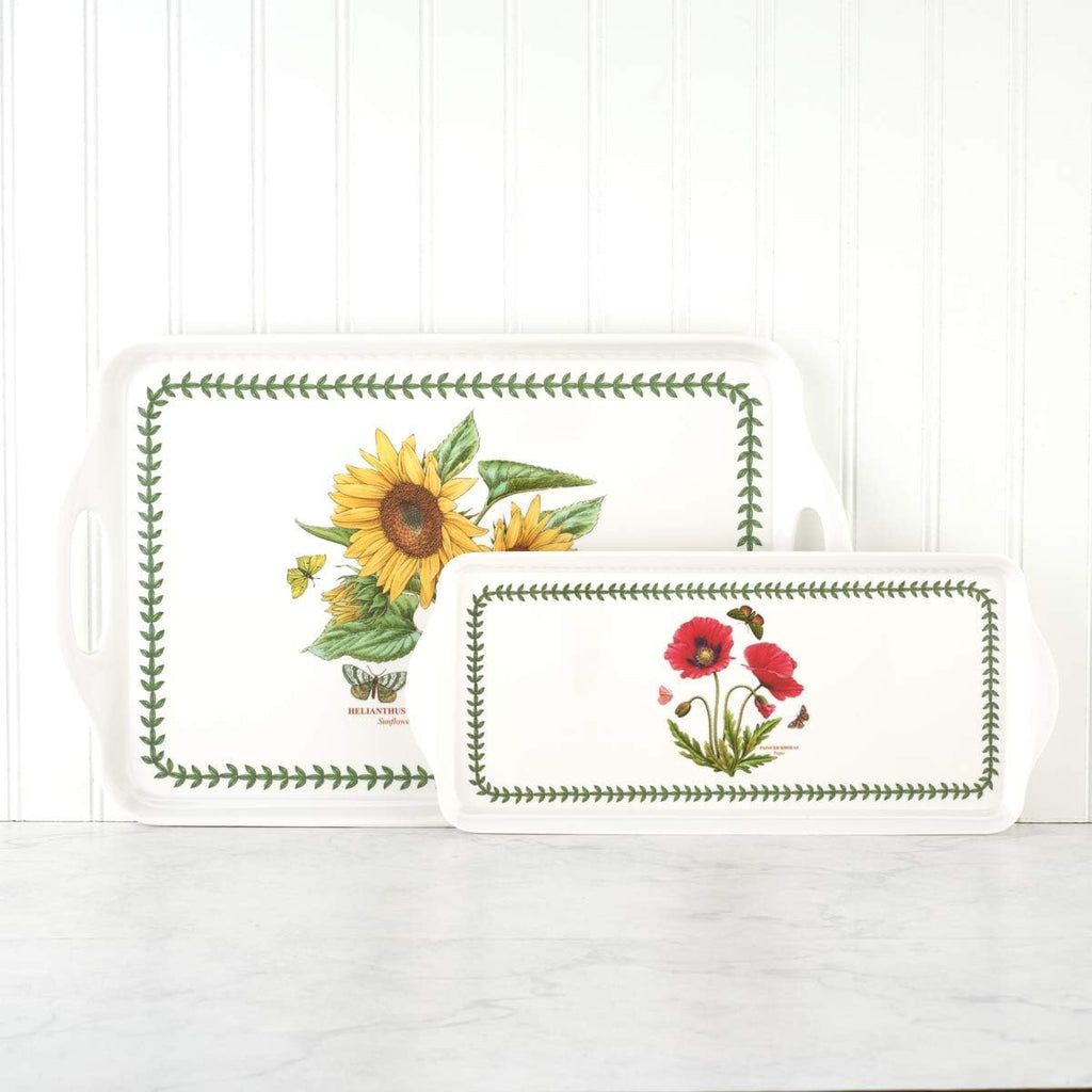 Pimpernel Botanic Garden Sandwich Tray, Vibrant Poppy - Durable Melamine Serving Platter for Indoor & Outdoor Use - Decorative Servware for Crudité & Appetizer Tray, Dishwasher Safe (15" x 6.5")