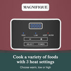 7-Quart Programmable Slow Cooker with Timer Keep Warm - Small Kitchen Appliance for Family Dinners - Serves 6+ People (Red Shell + White Ceramic Liner)