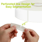 600 Blank Removable Freezer Labels with Perforation Line for Easy Distribution and Use. Waterproof and Oil-Resistant, Suitable for Food Containers, Jars, and Kitchen Organization.(1 "x 2")