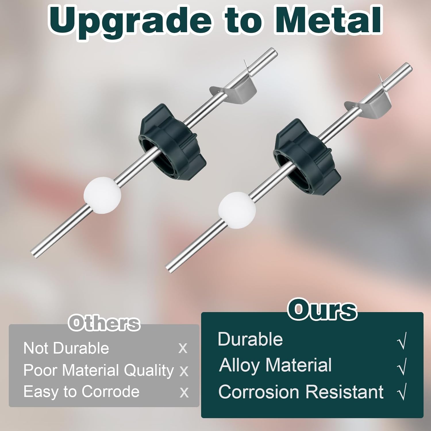 Bathroom Sink Stopper Replacement Kit - Lavatory Pop Up Center Piece Assembly with Pivot Rod, Compatible with Price Pfister, PS2673 PS469 PSB327, Chrome Metal Drain Repair Parts