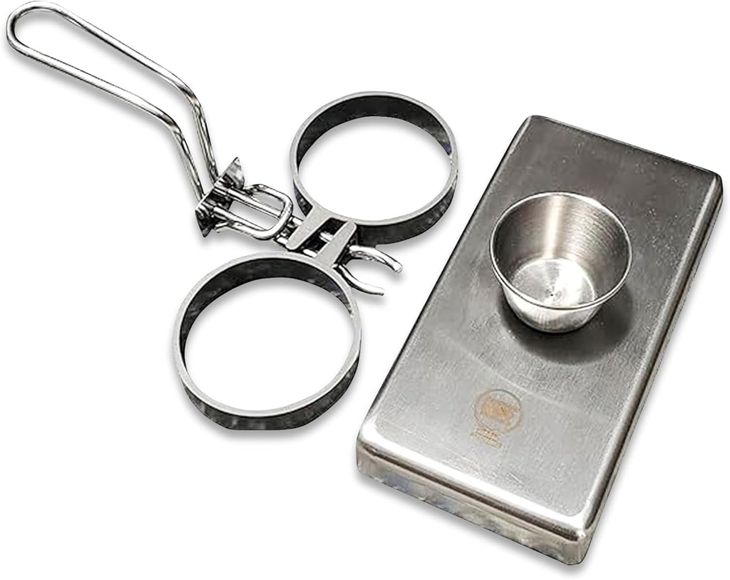 Rattleware Stainless Steel Egg Rings - Commercial-Grade, Even Cooking, Heat-Resistant Handle, Ideal for Frying Eggs - Durable & Trusted by Professional Chefs Worldwide (2 Ring Set)