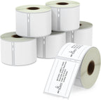 BETCKEY - Compatible DYMO 30324 (2-1/8" x 2-3/4") Multipurpose Labels, Perforated, Compatible with DYMO Labelwriter 450, 4XL, NOT Fit 550 & 5XL [6 Rolls/2400 Labels]