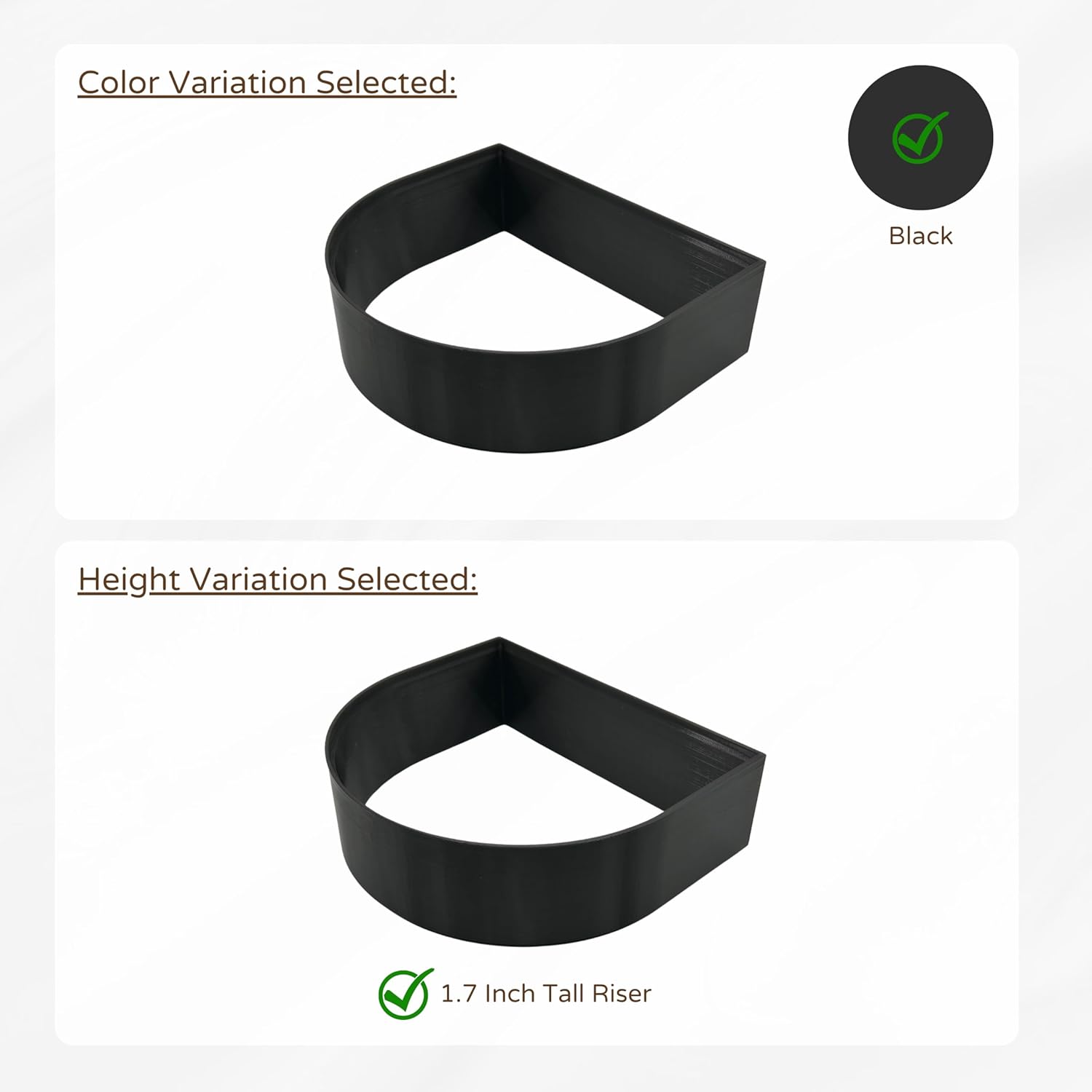 Drip Tray Mug/Cup Riser Made for the Keurig to Reduce Splashes - Riser Only (Black, K-Cafe Special Edition 1.7 inches Tall)