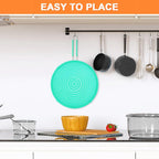 Splatter Screen for Frying Pan, Grease Splatter Guard, Heat-Resistant Splatter Guards for Frying, Silicone Splatter Guard for Everyday Cooking, Dishwasher Safe, Green （16in×12in×0.5in)