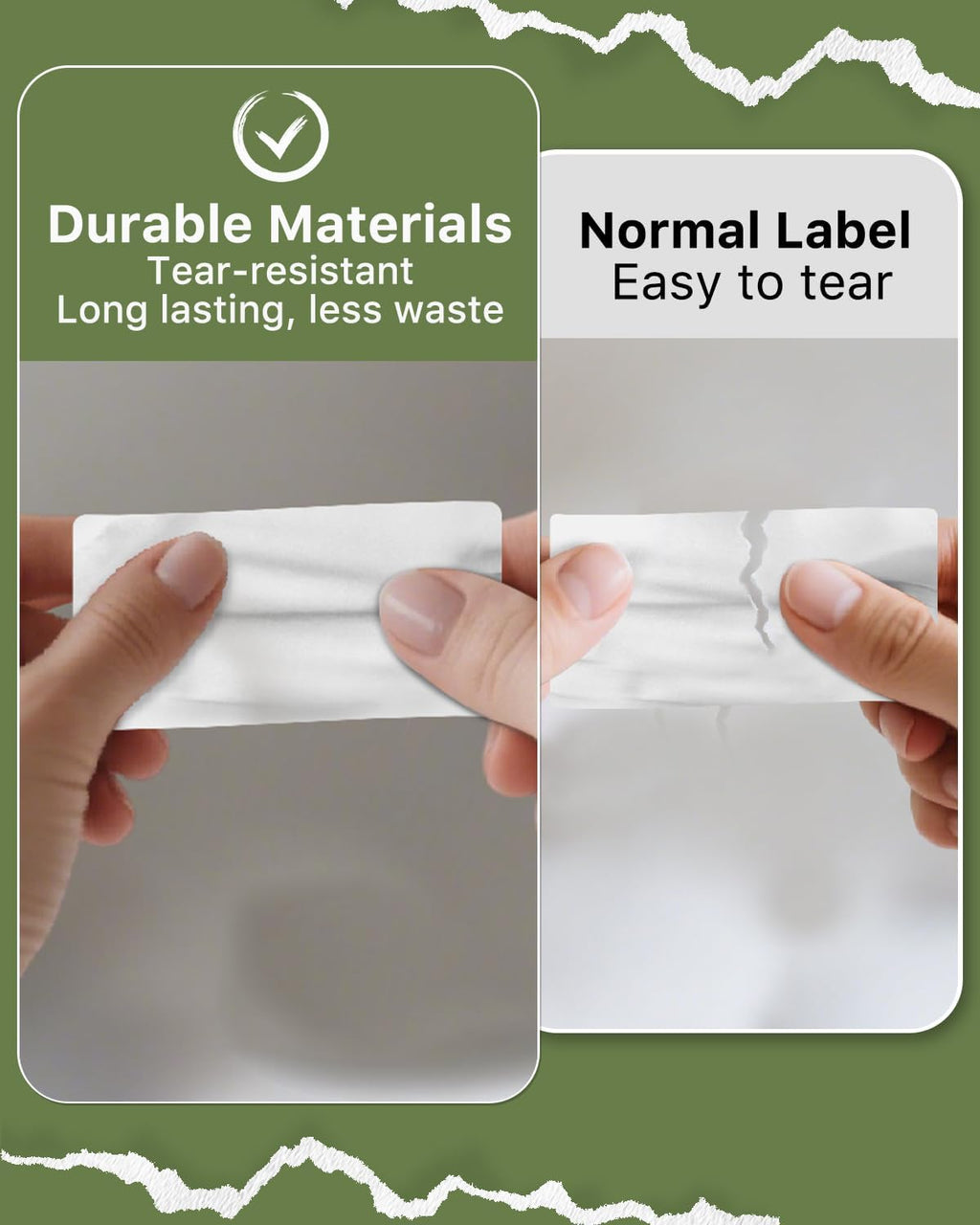 iEager 2x1 Inch Thermal Labels, White Rectangle Thermal Printer Stickers, Durable Shipping Label Printer Sticker for Barcode, Name, Address, 1000 Labels/Roll