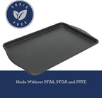 Oster Teston 18 x 13 Inch Nonstick Carbon Steel Cookie Baking Sheet - Matte Black