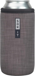 Sok It CanSok Sleeve for Beer & Soda Insulated Neoprene Cover (Anthracite, 16oz Can Sleeve)
