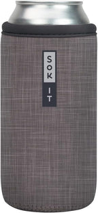 Sok It CanSok Sleeve for Beer & Soda Insulated Neoprene Cover (Anthracite, 16oz Can Sleeve)