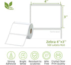 4" x 3" Direct Thermal Labels, Thermal Printer Labels for Shipping Address Barcodes, Thermal Stickers Compatible with Zebra, Rollo, Munbyn Thermal Labels Printers (12 Rolls, 500 Labels/Roll)
