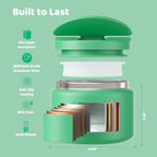 14.5oz Soup Thermo for Hot Food Kids Vacuum Insulated Food Jar Twist-Free Soup Thermo for Hot Food Kids Leakproof Stainless Steel Wide Mouth Lunch Container (Green)