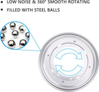 3Pack 9" Round Lazy Susan Hardware 5/16" Thick Lazy Susan Turntable Bearing Plate 750lbs Load Capacity Swivel Plate Base, Lazy Susan Turntable Base for Rotating Table, Serving Tray, Kitchen, Silver