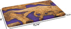 Handmade Epoxy Cutting Board & Charcuterie Board - Decorative, Olive Wood Boards for Serving Cheese, Fruit, Meat - Ideal for Kitchen, Unique Housewarming Gift - Purple Resin