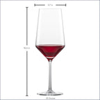 ZWIESEL GLAS Pure Bordeaux Red Wine Glass (Set of 2), Bordeaux Glasses for Red Wine, Dishwasher-Safe Tritan Crystal Glasses, Made in Germany (23 Ounce)