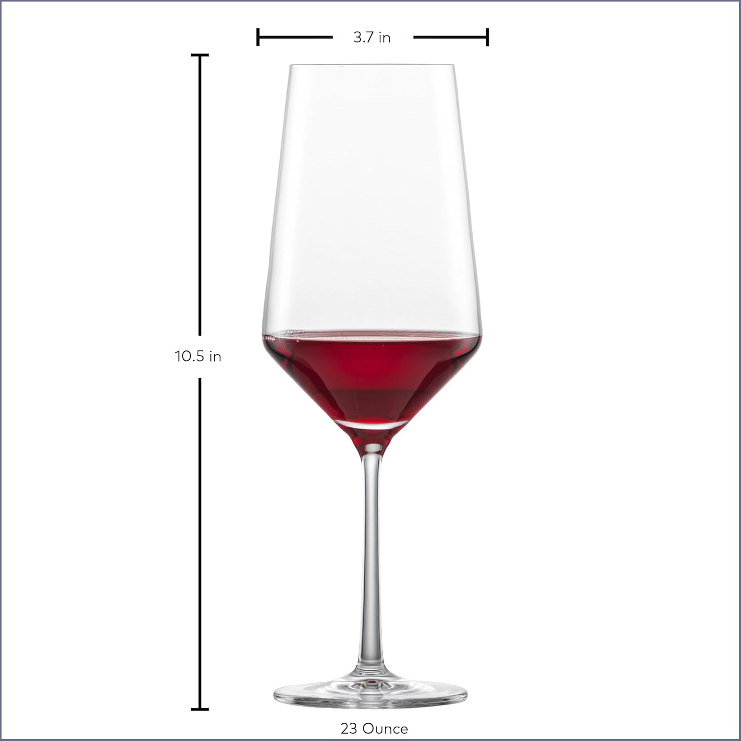 ZWIESEL GLAS Pure Bordeaux Red Wine Glass (Set of 2), Bordeaux Glasses for Red Wine, Dishwasher-Safe Tritan Crystal Glasses, Made in Germany (23 Ounce)