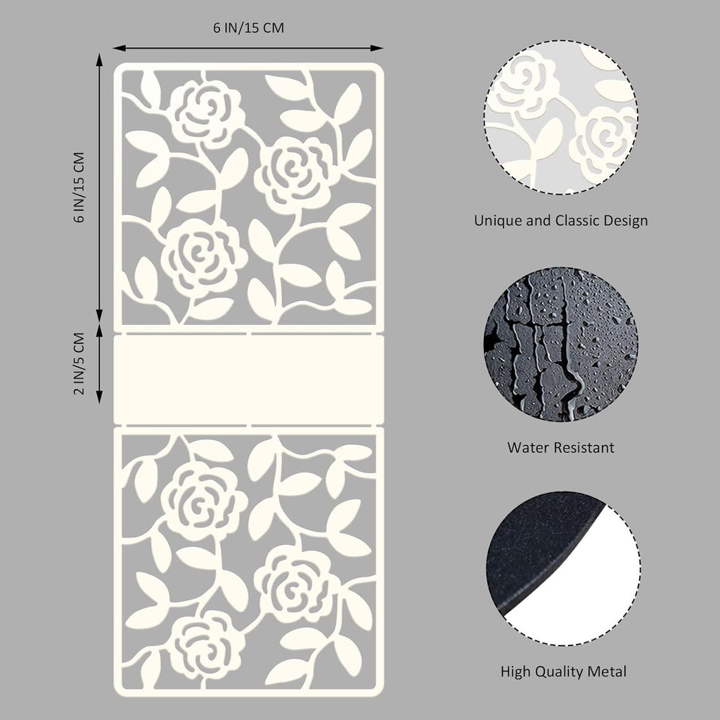Resama Coffee Filter Paper Holder - Stylish Organizer with Rose Vine Pattern for Kitchen, Cafe, and Office - Decorative Storage Container in White - Perfect for Home, Dining Room, and Outdoor Use