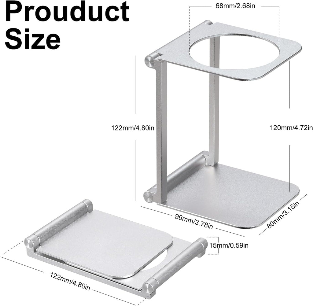 Pour over Dripper Stand,Portable & Foldable Espresso Machine Stand,Office coffee stand with base,Suitable for office,home,camping