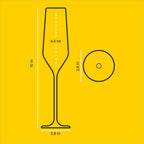 JoyJolt Champagne Glasses Layla Collection, Set of 4 – 6.7 oz Elegant Crystal Stemmed Champagne Flutes for Prosecco, Sparkling Wine, Mimosas, Cocktails, Weddings, Anniversaries, Parties