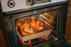 KitCom Bakeware Nonstick Carbon Steel Roaster with Flat Rack and V-Rack, 0.8MM Thickness Textured Base, Champagne Gold